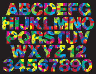 Geometric Rainbow Typography