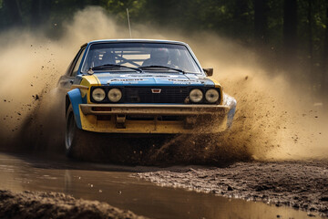 Rally and car racing - Powered by Adobe