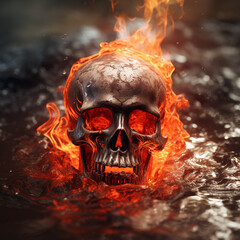 portrait illustration human skull background, background