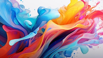 Lively and abstract swirls of color forming a dynamic digital illustration