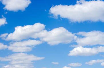 White clouds in blue sky