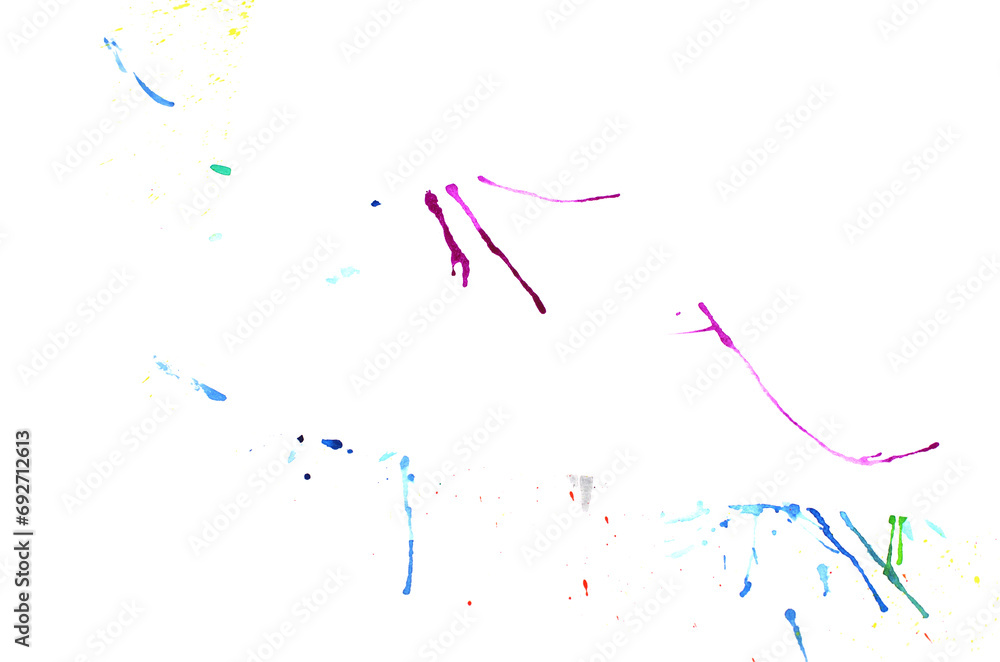 Canvas Prints abstract colorful dripping on paper isolated on a white