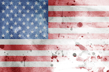 Grunge USA Flag background texture