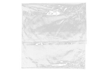 Isolated Plastic Wrap Texture on transparent background. Realistic crumpled plastic overlay and photo effect. Wrinkled Surface. For music CD covers, posters, greeting cards, banners, web design. - obrazy, fototapety, plakaty