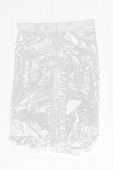 Isolated Plastic Wrap Texture on transparent background. Realistic crumpled plastic overlay and...