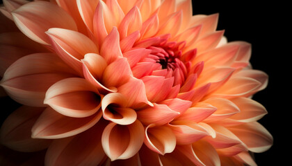 Vibrant petals of a single dahlia blossom in autumn beauty generated by AI