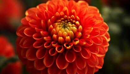 Vibrant multi colored dahlia blossom, a gift of nature beauty generated by AI