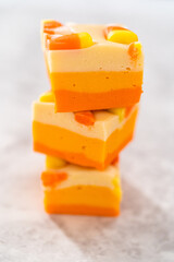 Candy corn fudge