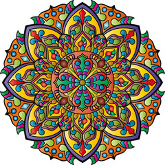 Mandala. Ethnic round ornament. Vector illustration.