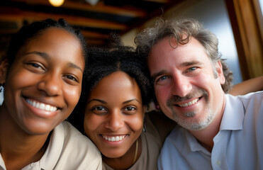 Funcion&aacute;rios felizes se re&uacute;nem para mostrar a beleza da diversidade, diferentes origens e culturas no local de trabalho.
