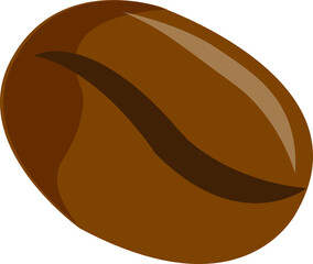 Coffee bean icon. Coffee bean illustration on transparent, png . Coffee symbol and sign. Coffee bean logo, poster, menu.