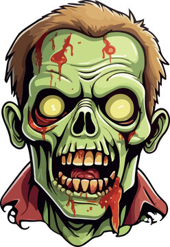 Cute Zombie. Cartoon Style. Vector
