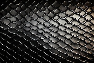 texture leather skin black Snake abstract crocodile animal artificial background closeup colours dragon dark design drawing fashion imitation imprinted macro material natural nobody pattern reptile - obrazy, fototapety, plakaty