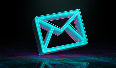 Concepto de notificación por correo electrónico. Newsletter para correo electrónico o E-mail con...