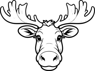 Moose Head SVG Bundle, Moose SVG, Cartoon Moose SVG, Christmas Moose SVG