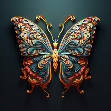 a 3d photo of butterfly made with generative Ai