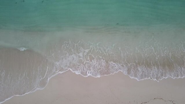 yet another hovering over waves as the move onto soft beach at Turks and Caicos islands' Grace Bay