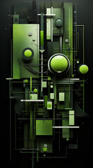 green and black color gradient abstract background, image