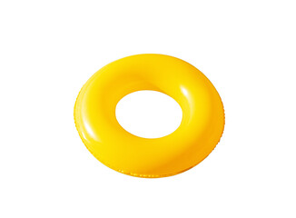 Yellow Inflatable ring isolated on white background