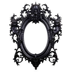 Black picture frame isolated