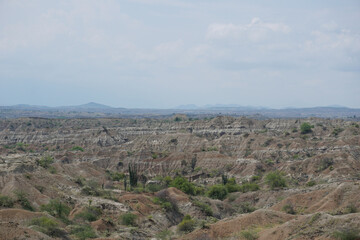 Landscape of the Tatacoa desert, desierto de la Tatacoa, Colombia