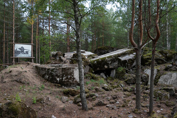 old blown up fort, ruins of an ancient fortress, defensive structure
