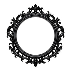 Black picture frame isolated