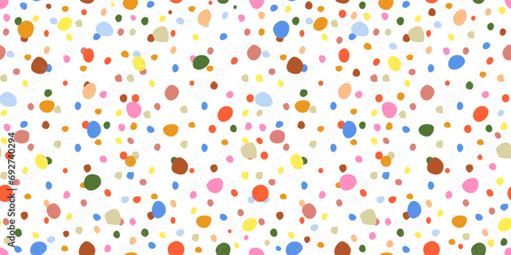 Aufkleber seamless pattern with multicolored dots. colorful circles repeat pattern. bright abstract dot backgr