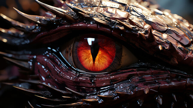Closeup of a beautiful dragon's eye. You will get someone's attention with this picture.
