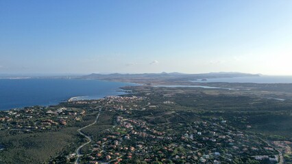 plage de la Pelosa dans le nord de la Sardaigne (Italie)