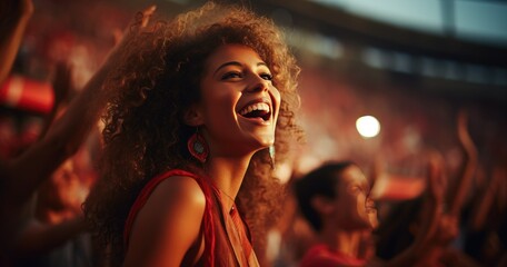 a young girl gets clapped as the game starts