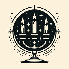 vector illustration of candles