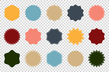 Set of sale badges. Set of vector starburst, sunburst badges