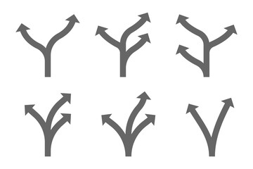 Way direction arrow sign. Arrow icon set