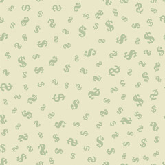 Seamless pattern of the symbols of dollar