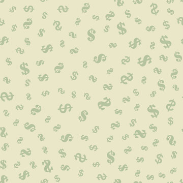 Seamless pattern of the symbols of dollar