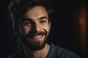 Obraz premium Handsome Man Smiling Knowingly