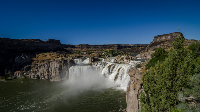 Shoshone Falls in Idaho, USA. stock photo