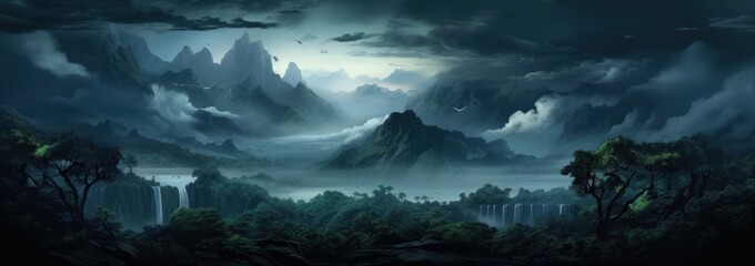 realistic jungle scenery wallpaper black and white
