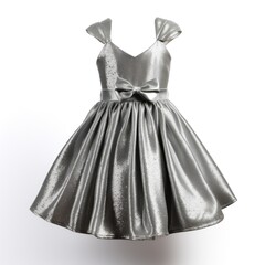 Obraz premium silver glitter party dress isolated on white