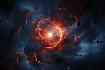 Fototapeta na wymiar fantastic nebulas in galaxy