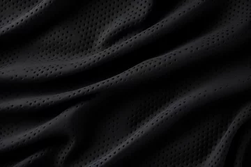 Tuinposter surface fabric luxury Detail background texture jersey Black mesh football sport clothing basketball material pattern shirt athletic abstract uniform soccer clothes design hockey textile modern © akkash jpg