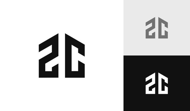 Letter 2C initial with house shape logo design