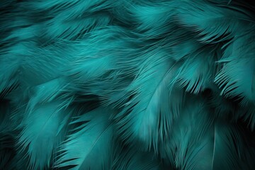 background texture feather trends color vintage turquoise green dark Beautiful abstract angel avian bird black blue closeup colours colourful decorate detail emerald exotic fairy fashion fowl fur - obrazy, fototapety, plakaty