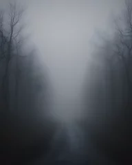 Foto auf Alu-Dibond fog in the forest horor © Marcus