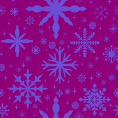 Obraz na płótnie Canvas Christmas ice scribble seamless snowflakes pattern for wrapping paper and fabrics and linens and kids clothes print