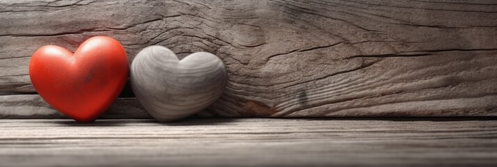 Valentines Day Decoration love hearts on a wooden background, wallpaper, design, birthdays, design