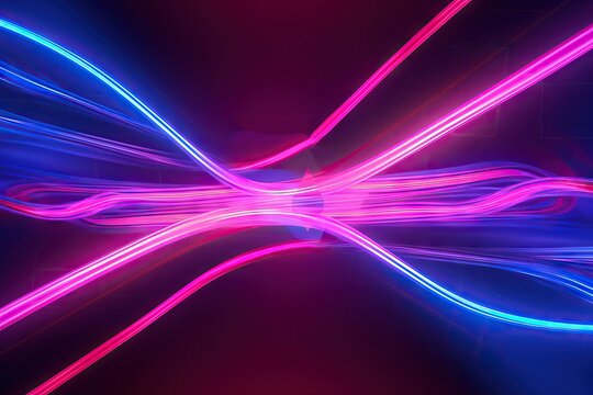 colors vibrant blue pink ultraviolet background psychedelic abstract lights neon lines glowing rendering 3d bright ceiling club colourful cool corridor creativity curve decoration design digital