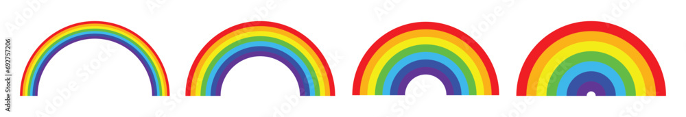 Wall mural Vector illustration of rainbow icon.Vector illustration of rainbow in flat style.Vector illustration