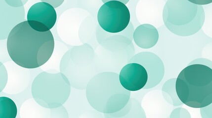 A bunch of green and white circles on a light blue background.